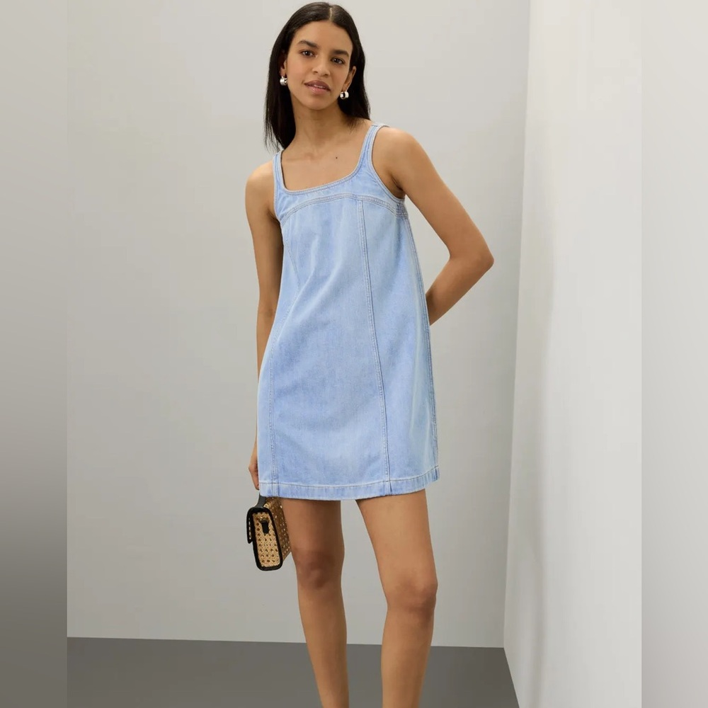 NWT Madewell Denim A Line Dress Fit Flare Denim Mini Dress 00